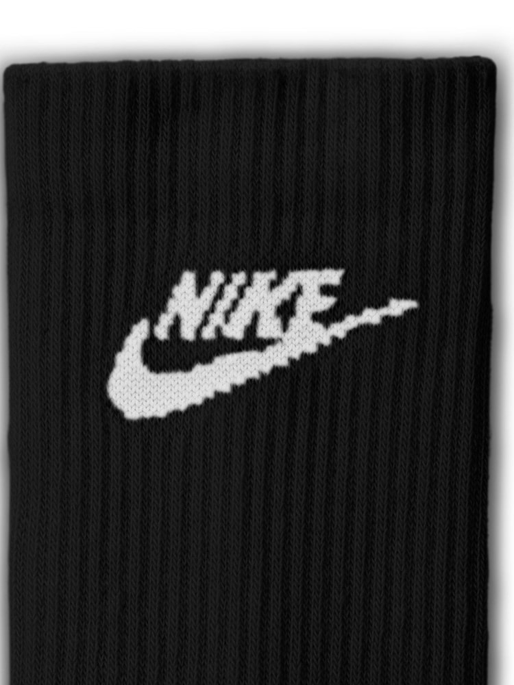 Nike Black Everyday Crew Socks 3 Pack - Image 4 of 4