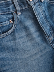 Mid Blue Bermuda Denim Jort Shorts - Image 2 of 4