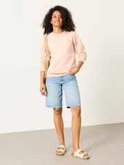 FatFace Georgia Coral Pink Sealife Graphic Crew Sweat - Image 5 of 7