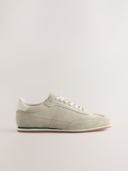لون محايد - Suede Court Trainers - Image 2 of 5