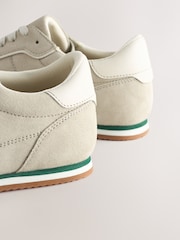 لون محايد - Suede Court Trainers - Image 4 of 5