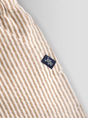 JoJo Maman Bébé Natural Seersucker Stripe Shorts - Image 4 of 4