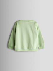 JoJo Maman Bébé Sage Green Surf Seeker Appliqué Sweatshirt - Image 2 of 3