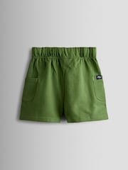 JoJo Maman Bébé Green 2-Pack Stripe & Plain Shorts - Image 5 of 7