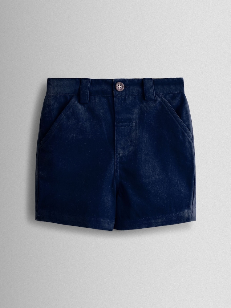 JoJo Maman Bébé Mid Blue Twill Chino Shorts - Image 1 of 3