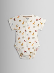 JoJo Maman Bébé Natural 2-Pack Short Sleeve Bodysuits - Image 2 of 7