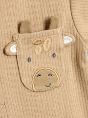 JoJo Maman Bébé Natural 2-Pack Short Sleeve Bodysuits - Image 6 of 7