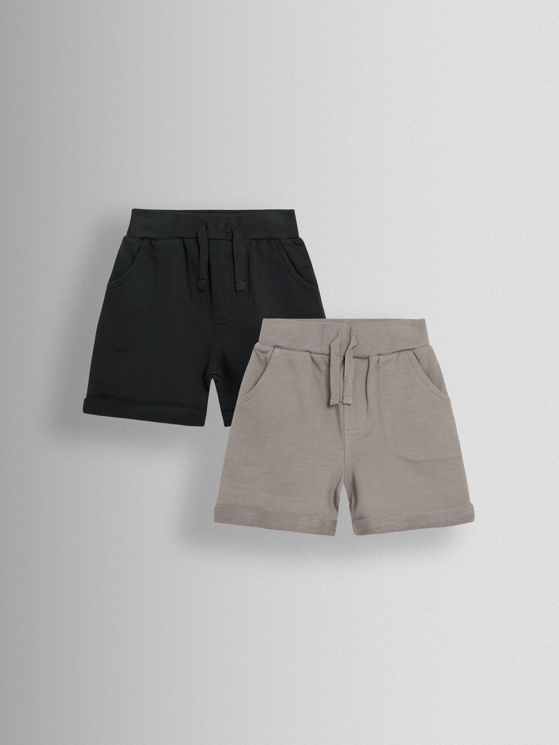 JoJo Maman Bébé Grey 2-Pack Jogger Shorts