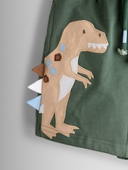 JoJo Maman Bébé Light Green 2-Pack Applique & Plain Shorts - Image 6 of 7