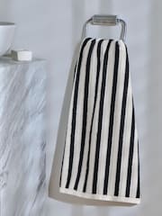 Black/White Stripe Towel - Image 2 of 4