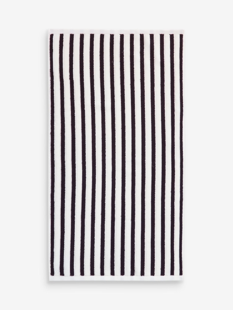 Black/White Stripe Towel - Image 4 of 4