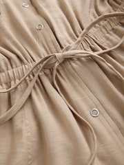 Stone Short Sleeve Utility Midi Dress - Image 5 of 6