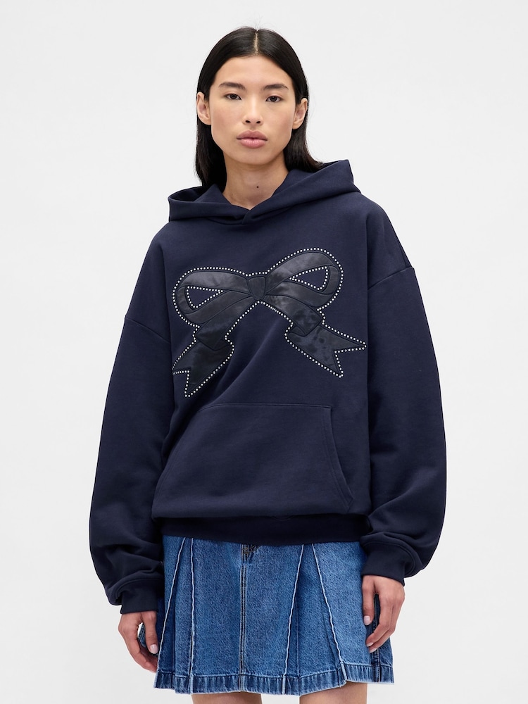 Gap Sandy Liang Heavyweight Bow Oversized Hoodie - Image 2 de 4