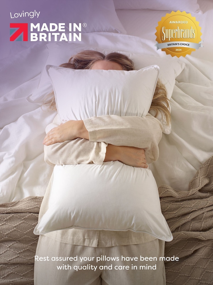 Snuggledown 2 Pack Luxury Quilted Firm Side Sleeper White Pillows - Image 6 of 6