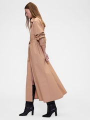 GapStudio Beige - Gap Poplin Belted Oversized Maxi Shirt Dress - Imagen 3 de 6