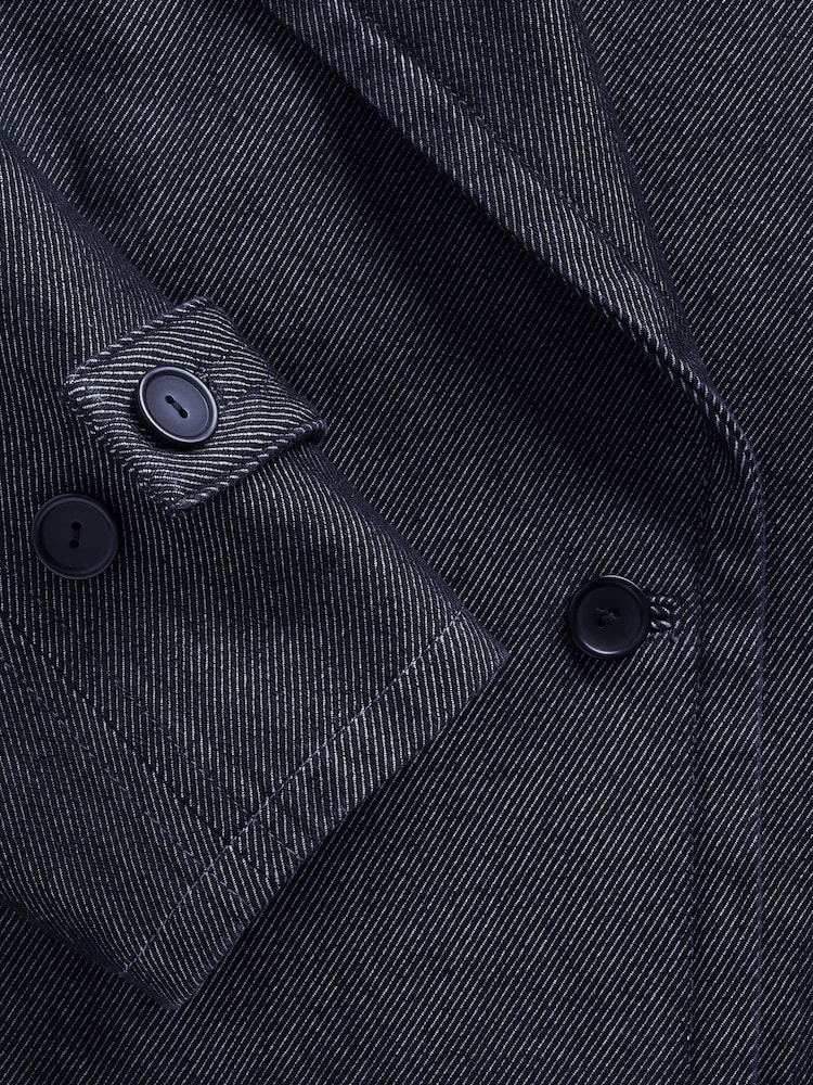 GapStudio Dark Wash Blue Denim Oversized Coat - Image 5 of 5