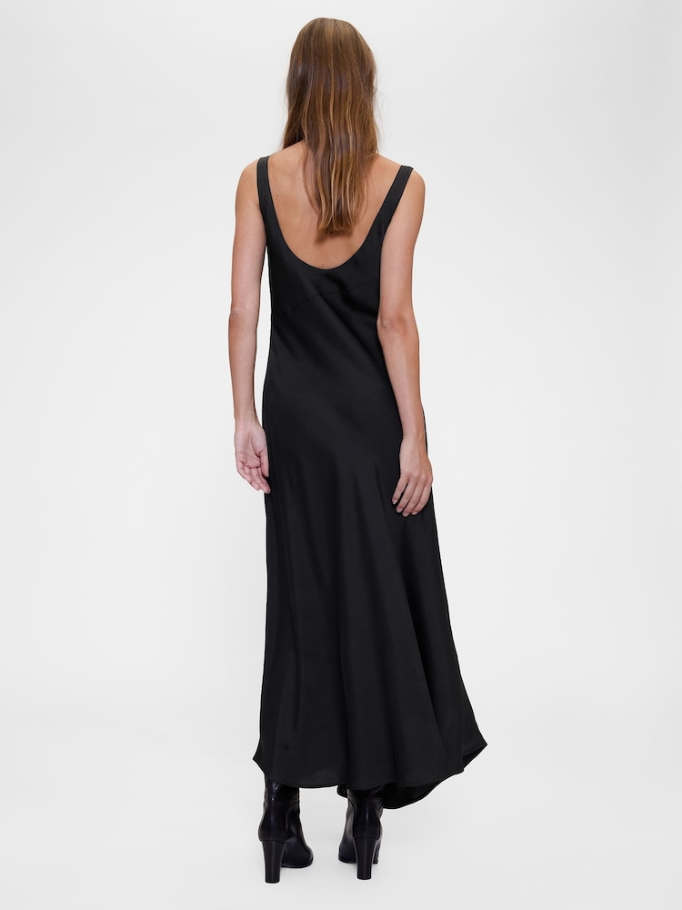 Gap GapStudio Black Satin Slip Maxi Dress - Image 2 of 5 Gap GapStudio Black Satin Slip Maxi Dress - Image 2 of 5