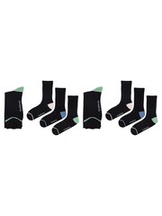 Glenmuir Black Contrast Heel & Toe Socks Multi Pack - Image 3 of 6
