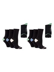 Glenmuir Black Contrast Heel & Toe Socks Multi Pack - Image 4 of 6