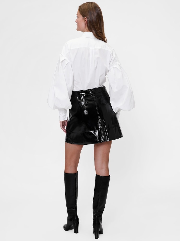 Gap GapStudio White Poplin Bow Shirt - Image 2 of 5 Gap GapStudio White Poplin Bow Shirt - Image 2 of 5