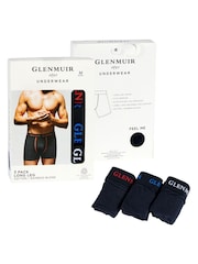 Glenmuir Red Long Leg Cotton Blend Boxers 3 pack - Image 6 of 7