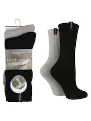 Preto - Glenmuir Walking Socks With Cushioned Soles 2 pack - Imagem 2 de 4