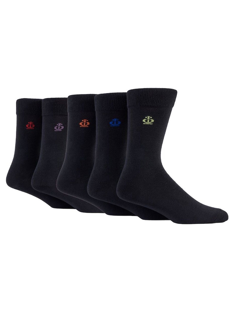 Jeff Banks Black Mutli Pack Classic Crew Socks - Image 1 of 7
