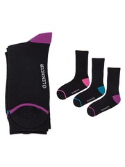 Glenmuir Black Classic Crew Socks 3 pack - Image 5 of 7