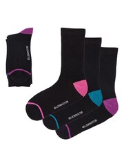 Glenmuir Black Classic Crew Socks 3 pack - Image 6 of 7