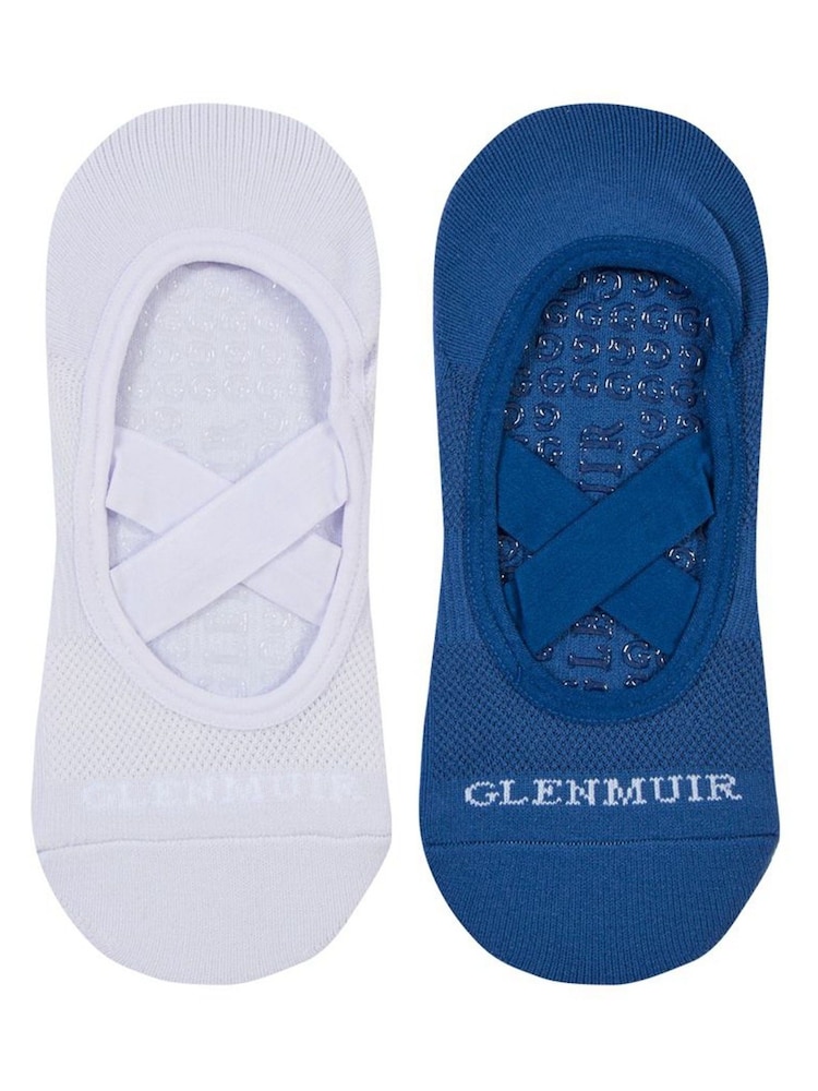 Glenmuir Blue Low Cut Yoga Socks 2 Pack - Image 2 of 8