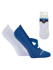 Glenmuir Blue Low Cut Yoga Socks 2 Pack - Image 8 of 8