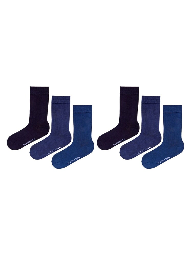Glenmuir Plain Crew Socks Multi Pack - Imagem 2 de 7