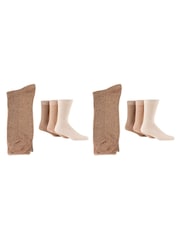 Glenmuir Natural Twist Yarn Super Soft Leisure Socks 6 Pack - Image 2 of 6