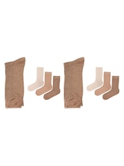 Glenmuir Natural Twist Yarn Super Soft Leisure Socks 6 Pack - Image 3 of 6