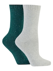 Glenmuir Green Thermal Boot Socks 2 pack - Image 2 of 7