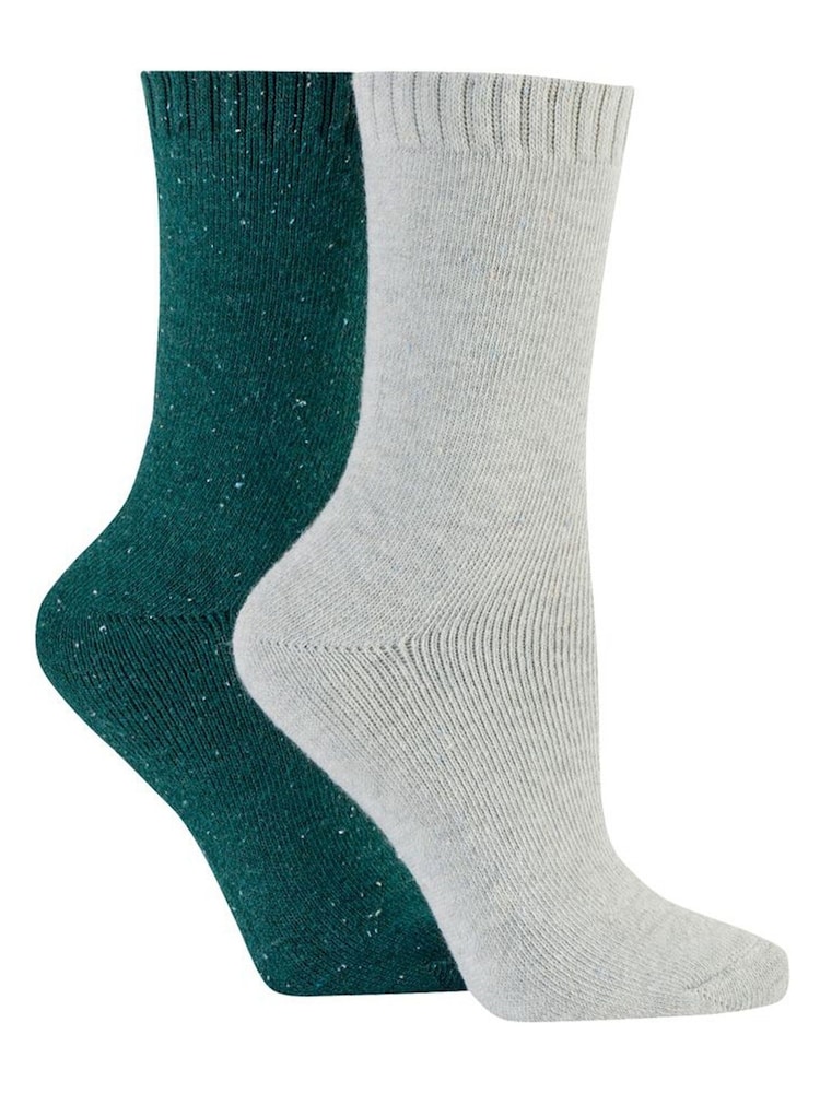 Glenmuir Green Thermal Boot Socks 2 pack - Image 2 of 7