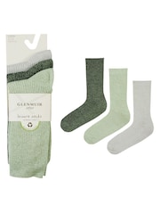 Glenmuir Green Fine Knit Leisure Socks 3 pack - Image 5 of 7