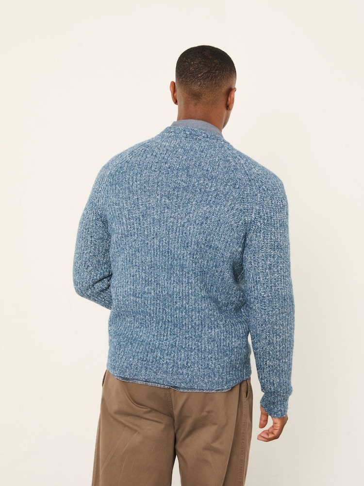 FatFace Sefton Blue Knitted Crew Neck Jumper - Image 2 of 6 FatFace Sefton Blue Knitted Crew Neck Jumper - Image 2 of 6