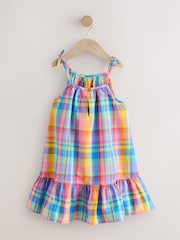 Check Angel Sleeve Dress (3-16yrs) - Image 8 of 10