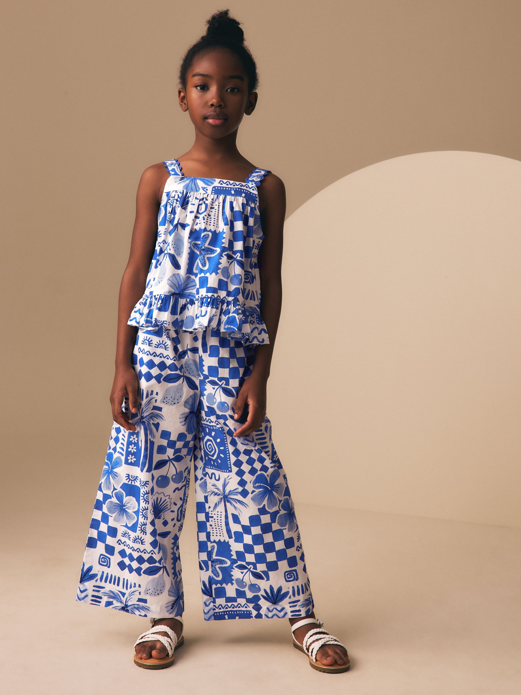トップス bluelea Big color blous Buy Cobalt Blue Blouse and Trousers Set (3-16yrs) from Next USA