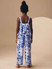 Albastru cobalt - Set bluză și pantaloni (3-16ani) - Imaginea 3 din 8