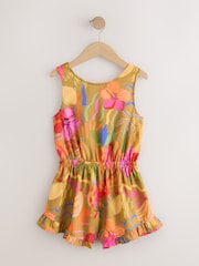 Bright Tropical Open Back Ruffle Hem Playsuit (3-16yrs) - Image 5 of 8
