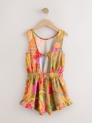 Bright Tropical Open Back Ruffle Hem Playsuit (3-16yrs) - Image 6 of 8