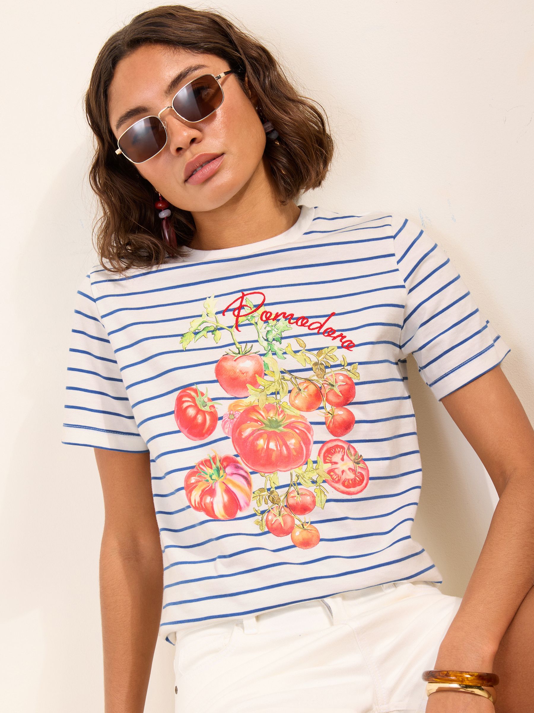 Buy Friends Like These Stripe Tomato Graphic T-Shirt from Next USA