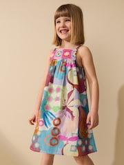 Multi Blue Strappy Crochet Dress (3-16yrs) - Image 1 of 8