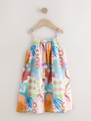 Multi Blue Strappy Crochet Dress (3-16yrs) - Image 6 of 8