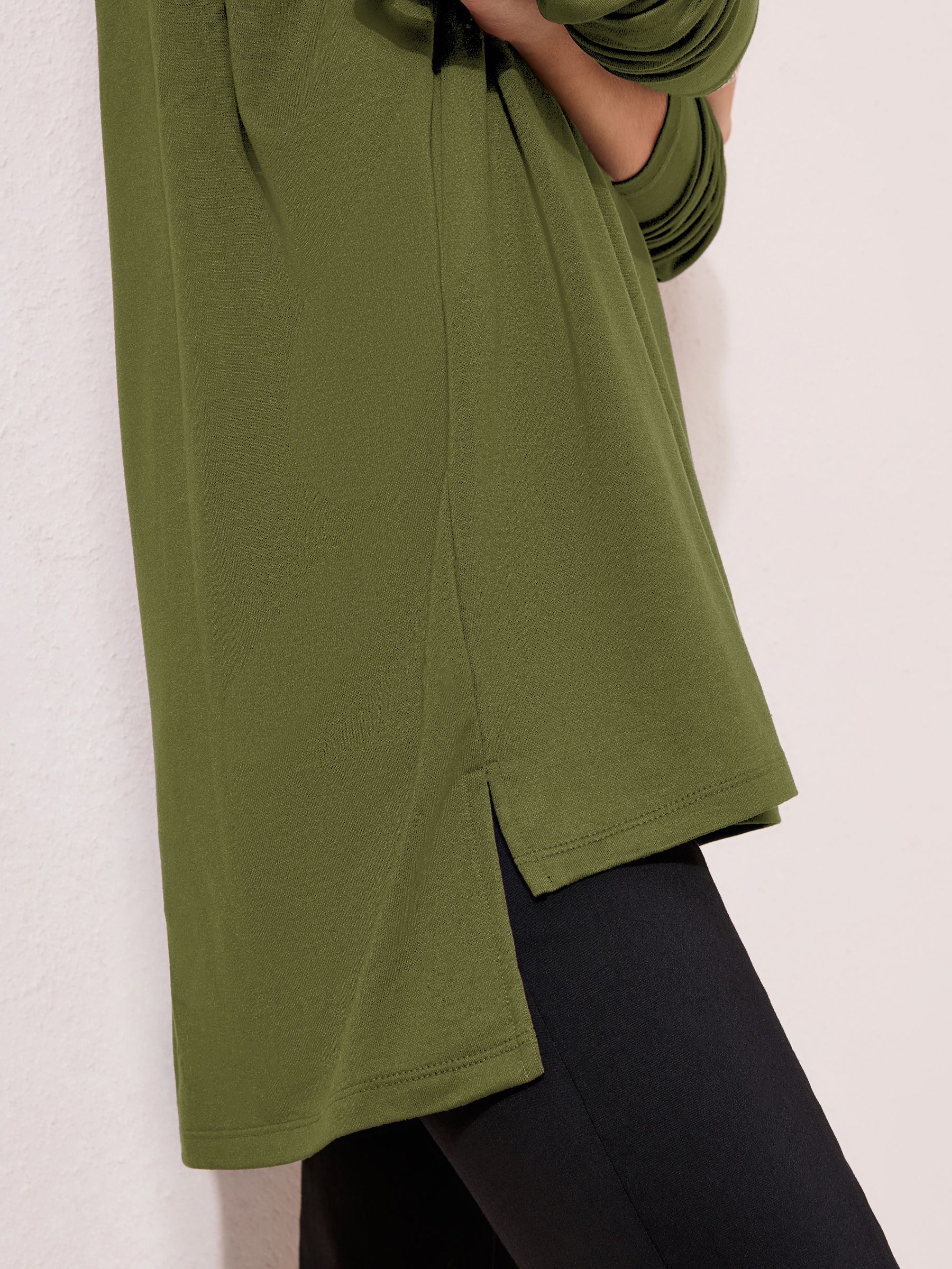 Buy Friends Like These Olive Green Soft Jersey V-Neck Long Sleeve