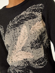 Roman Black Jacquard Hotfix Knit Jumper - Image 5 of 5