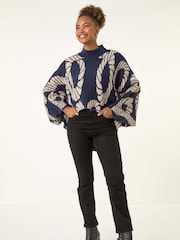 Roman Blue Abstract Line Knit Jumper - Image 2 of 5