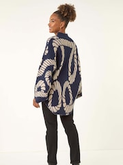 Roman Blue Abstract Line Knit Jumper - Image 3 of 5